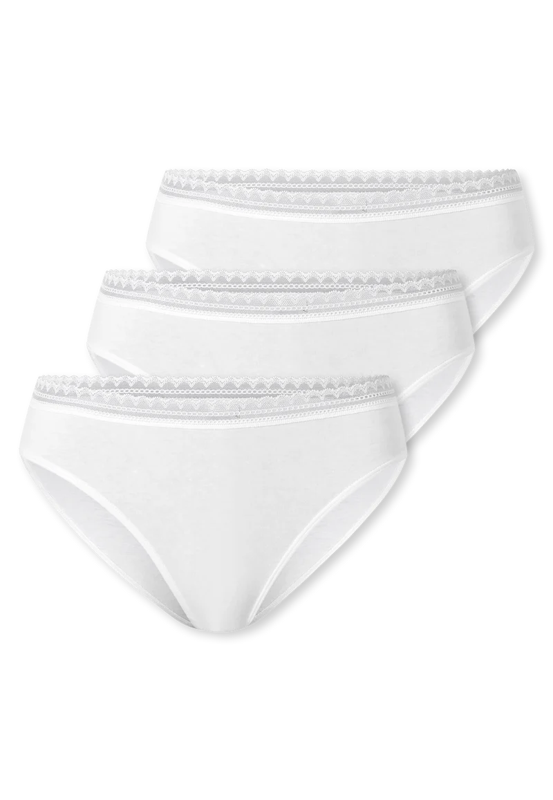 Slip mit Spitze 3er-Pack Weiss - Modern Multipacks