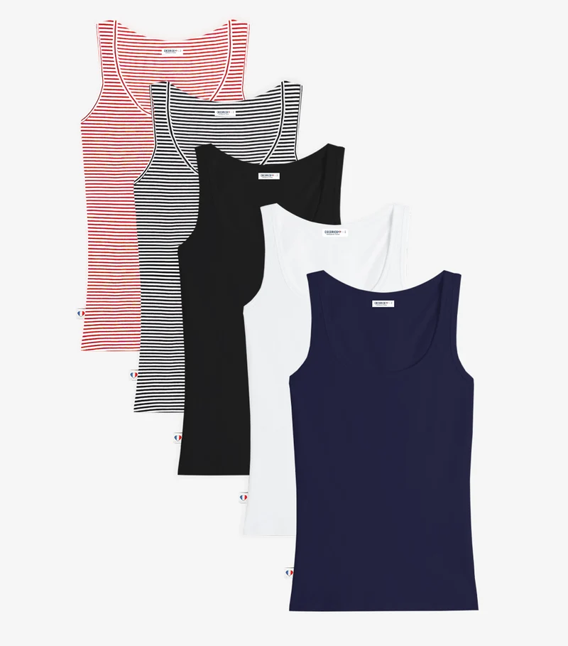 Débardeur Femme x5 - Pack Intemporel