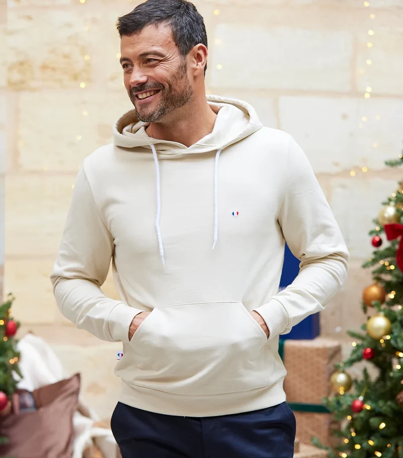 Sweat à capuche Homme Sable - Iconique