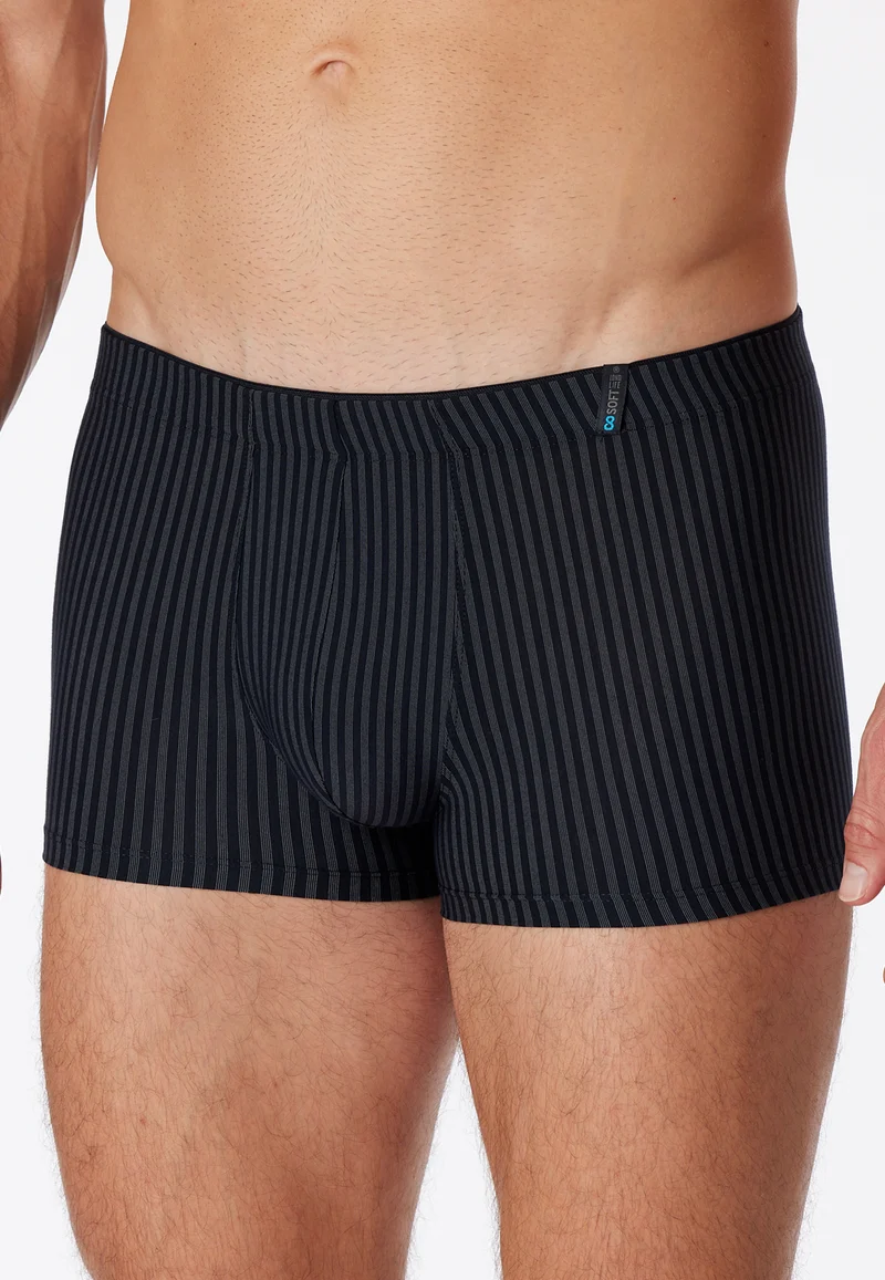 Enge Boxershorts Schwarz gestreift - Long Life Soft