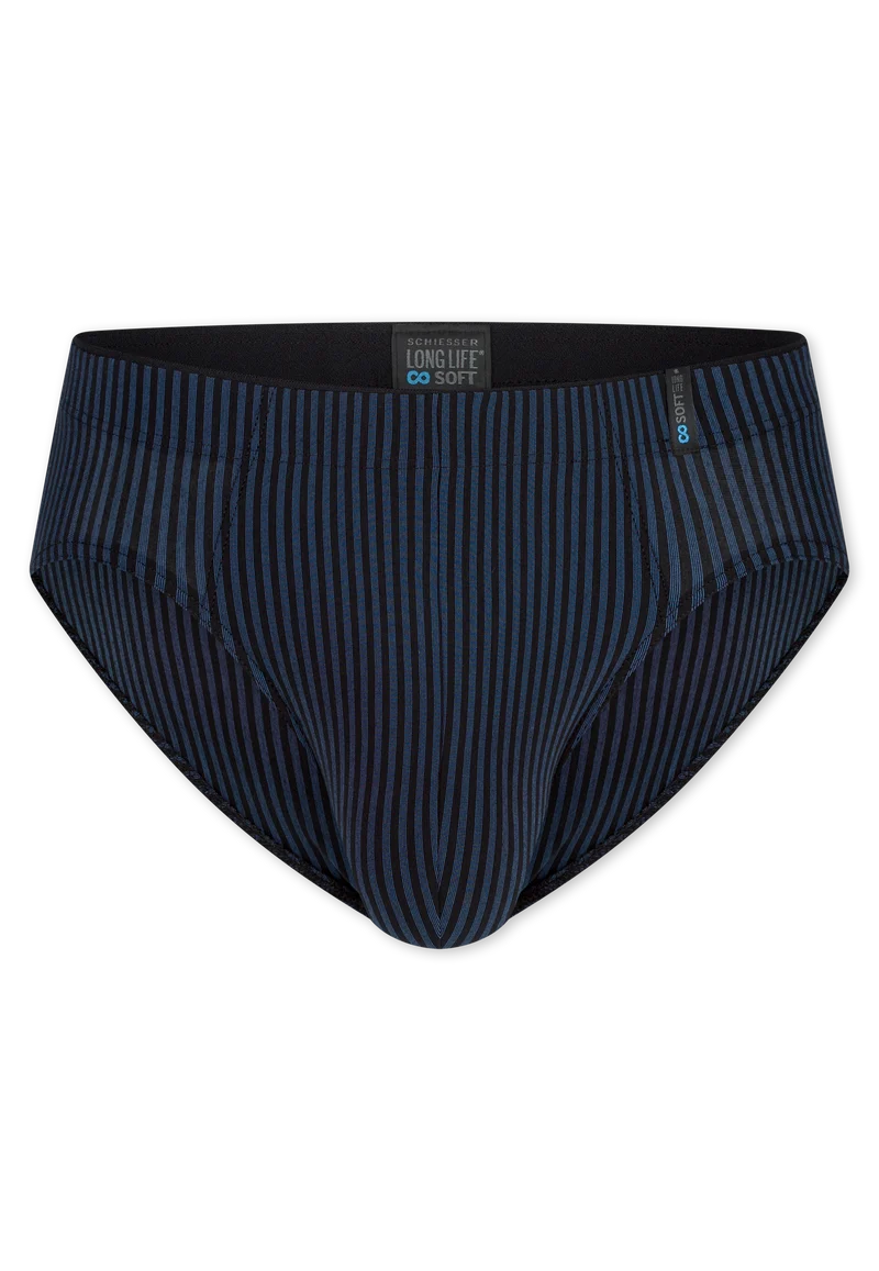 Slip Dunkelblau gestreift - Long Life Soft