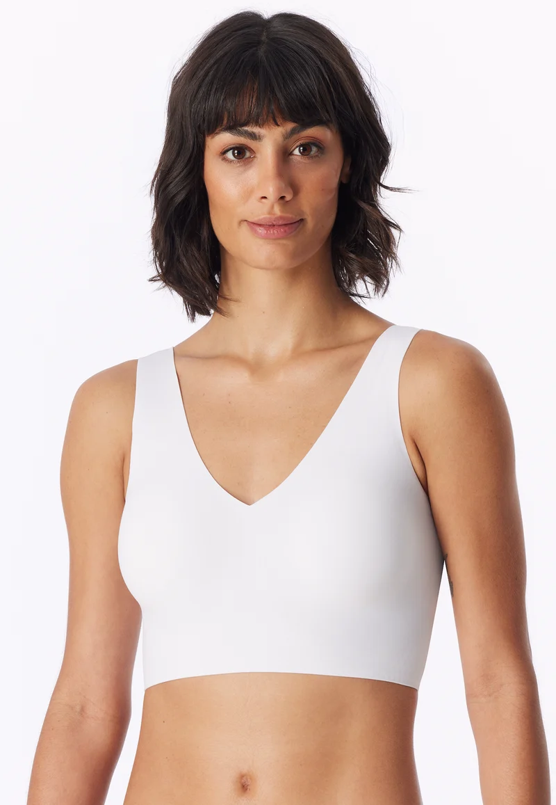 Bustier Seamless mit herausnehmbaren Pads Weiss - Invisble Soft