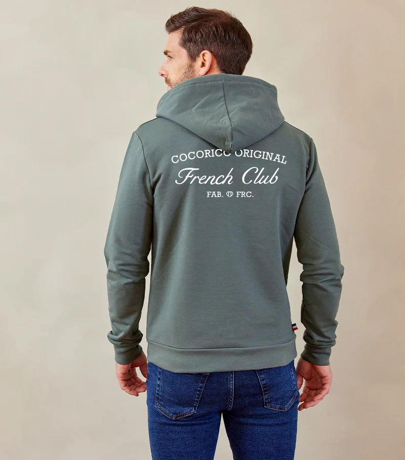 Sweat à capuche Homme Sauge - French Club