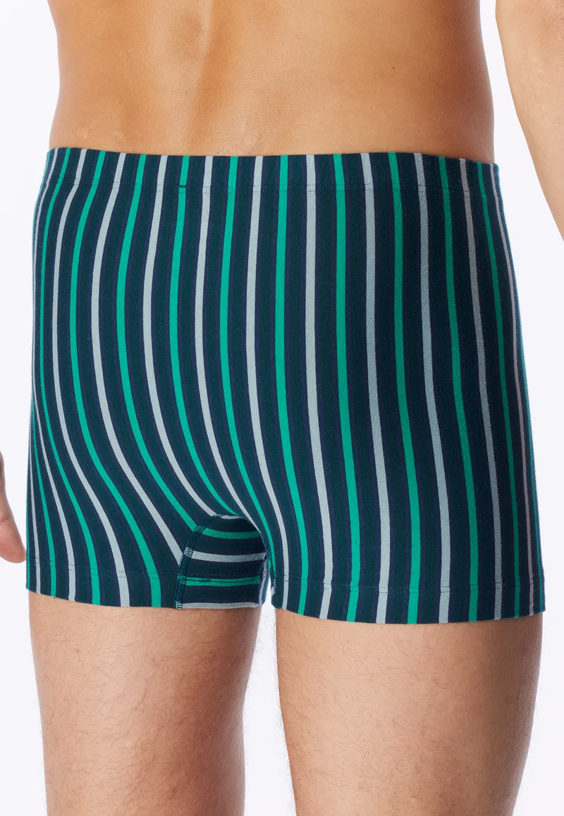 Enge Boxershorts Grün/Blau gestreift - 95/5