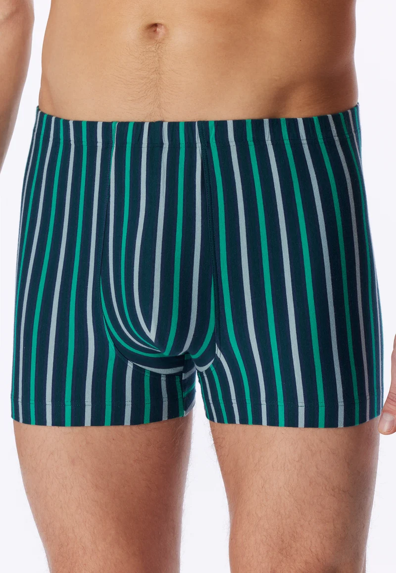 Enge Boxershorts Grün/Blau gestreift - 95/5
