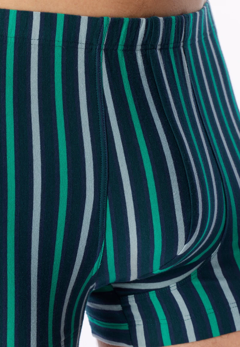 Enge Boxershorts Grün/Blau gestreift - 95/5