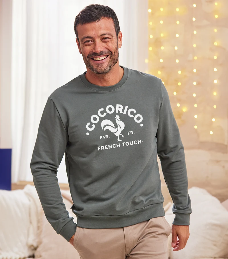 Sweat Homme Sauge - Coq Francais