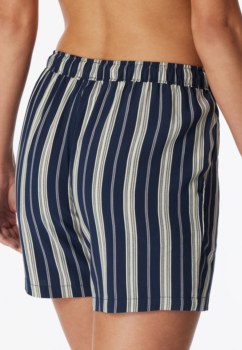 Hose kurz Dunkelblau/Weiss gestreift - Mix+Relax