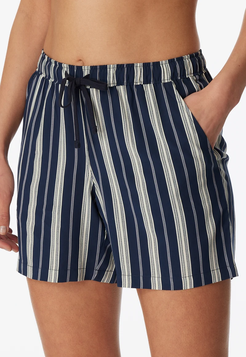 Hose kurz Dunkelblau/Weiss gestreift - Mix+Relax