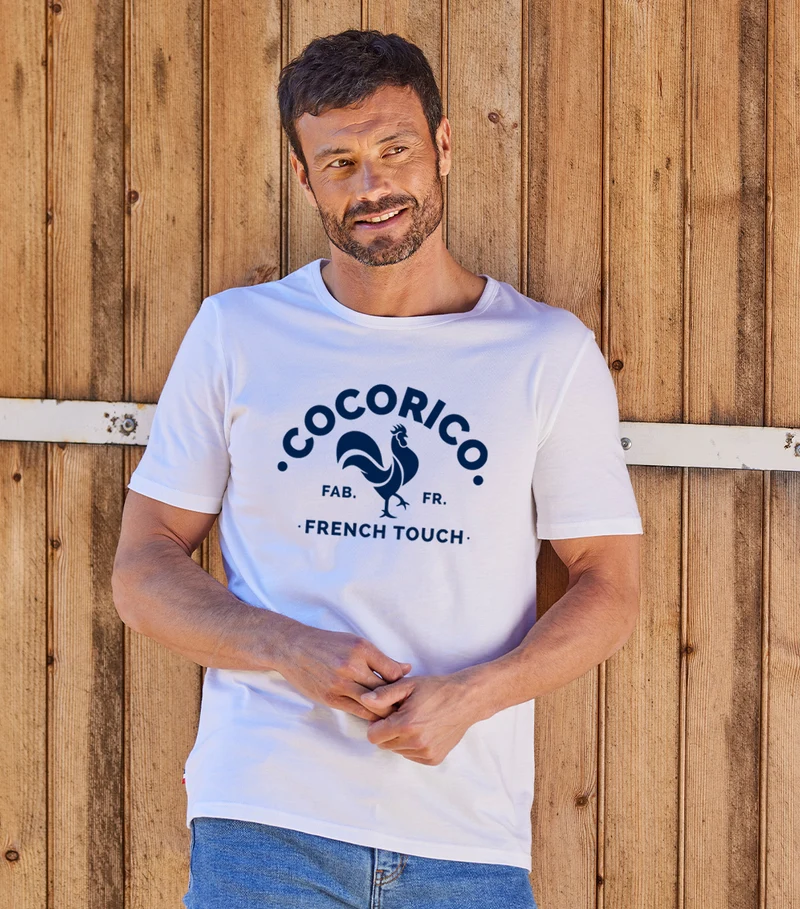 T-shirt Homme Blanc - Coq Français