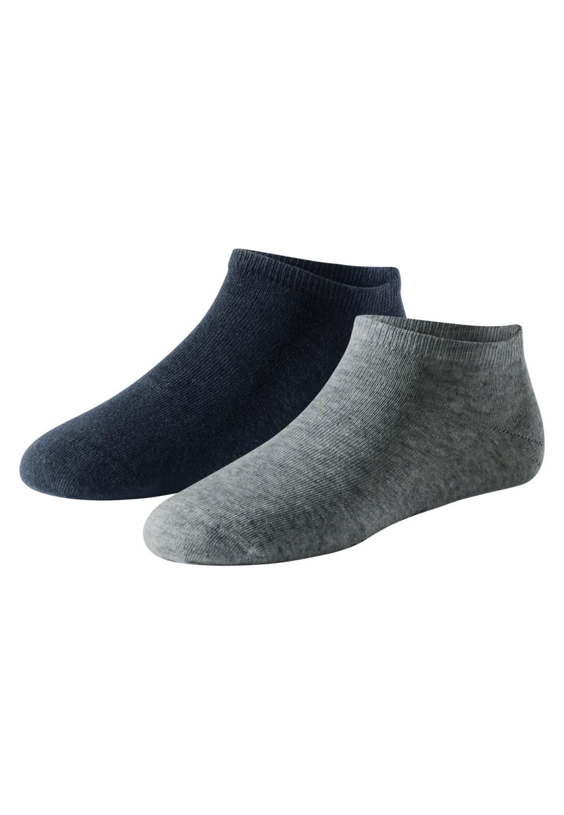 Sneakersocken Damen 2er-Pack Grau/Schwarz - 95/5