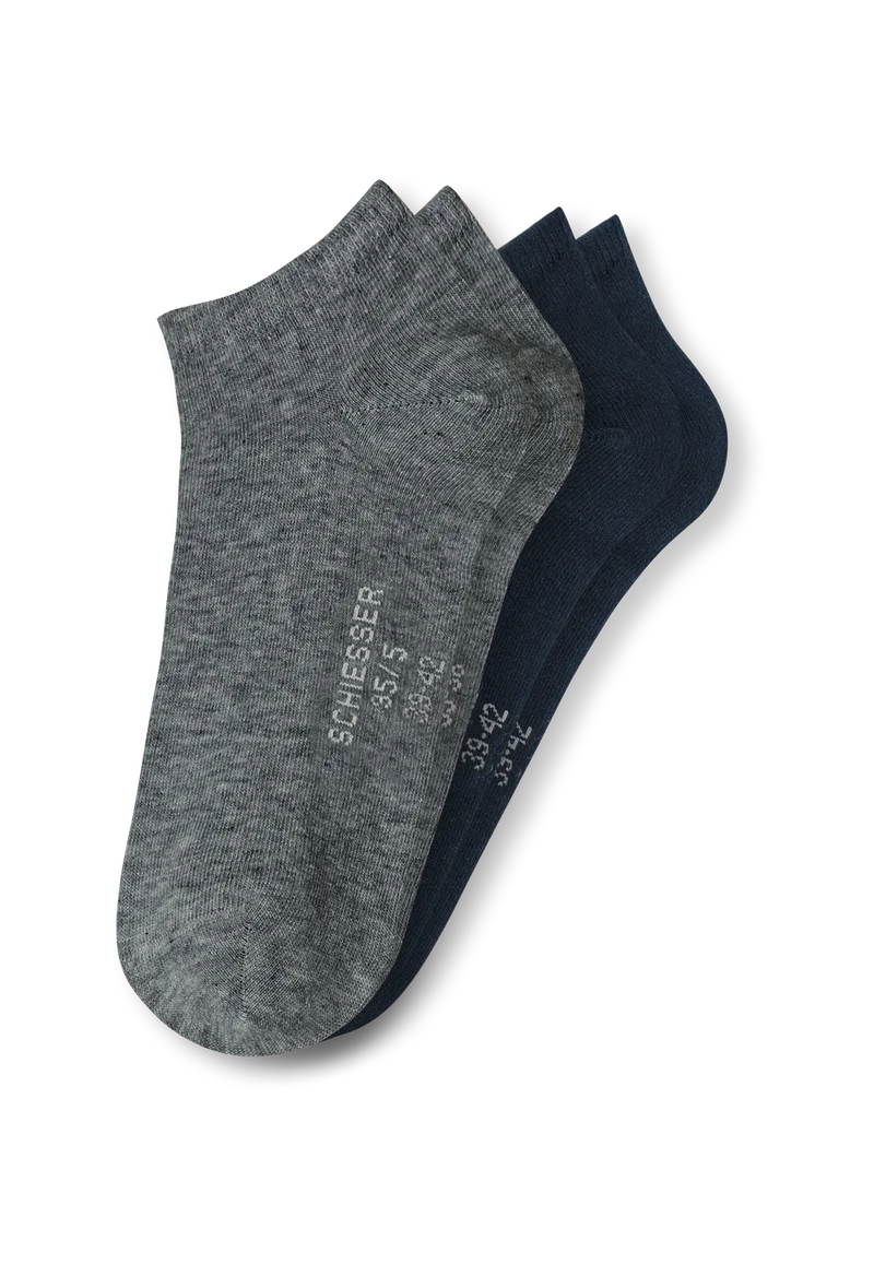 Sneakersnocken Herren 2er-Pack Blau/Grau - 95/5