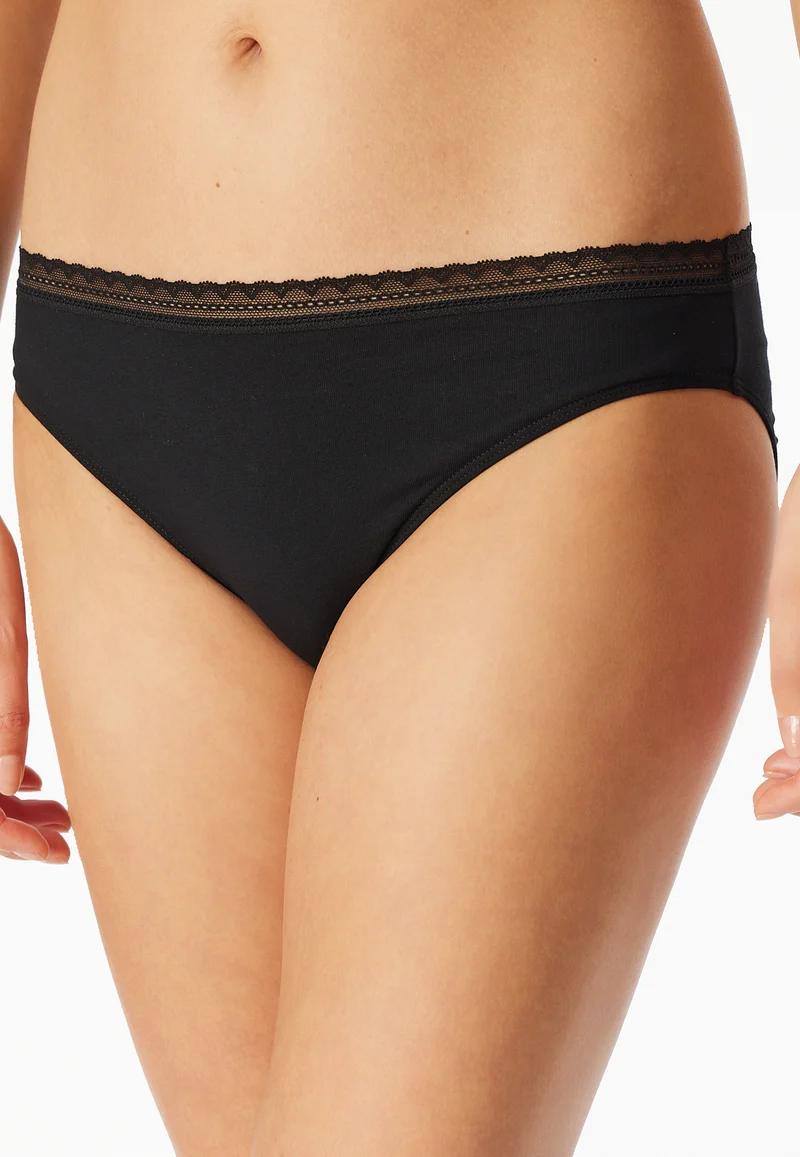 Slip mit Spitze 3er-Pack Schwarz - Modern Multipacks