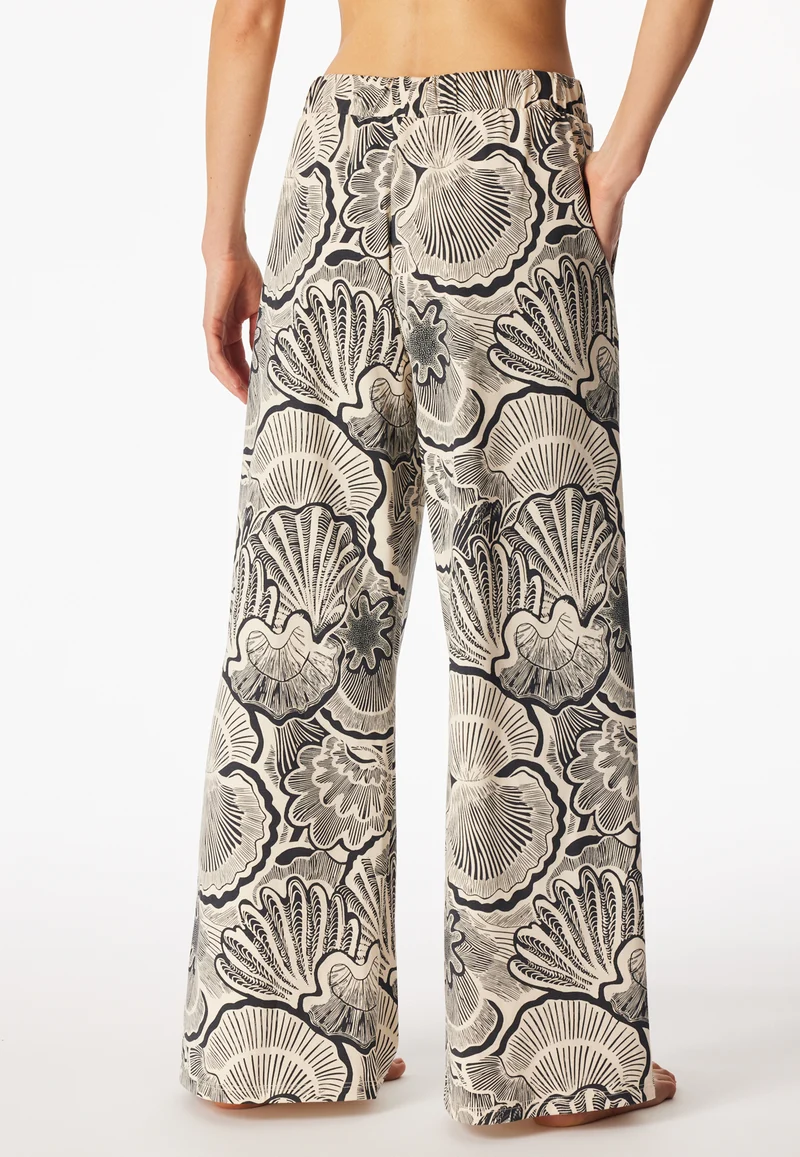 Hose Schwarz/Off-White gemustert - Mix+Relax