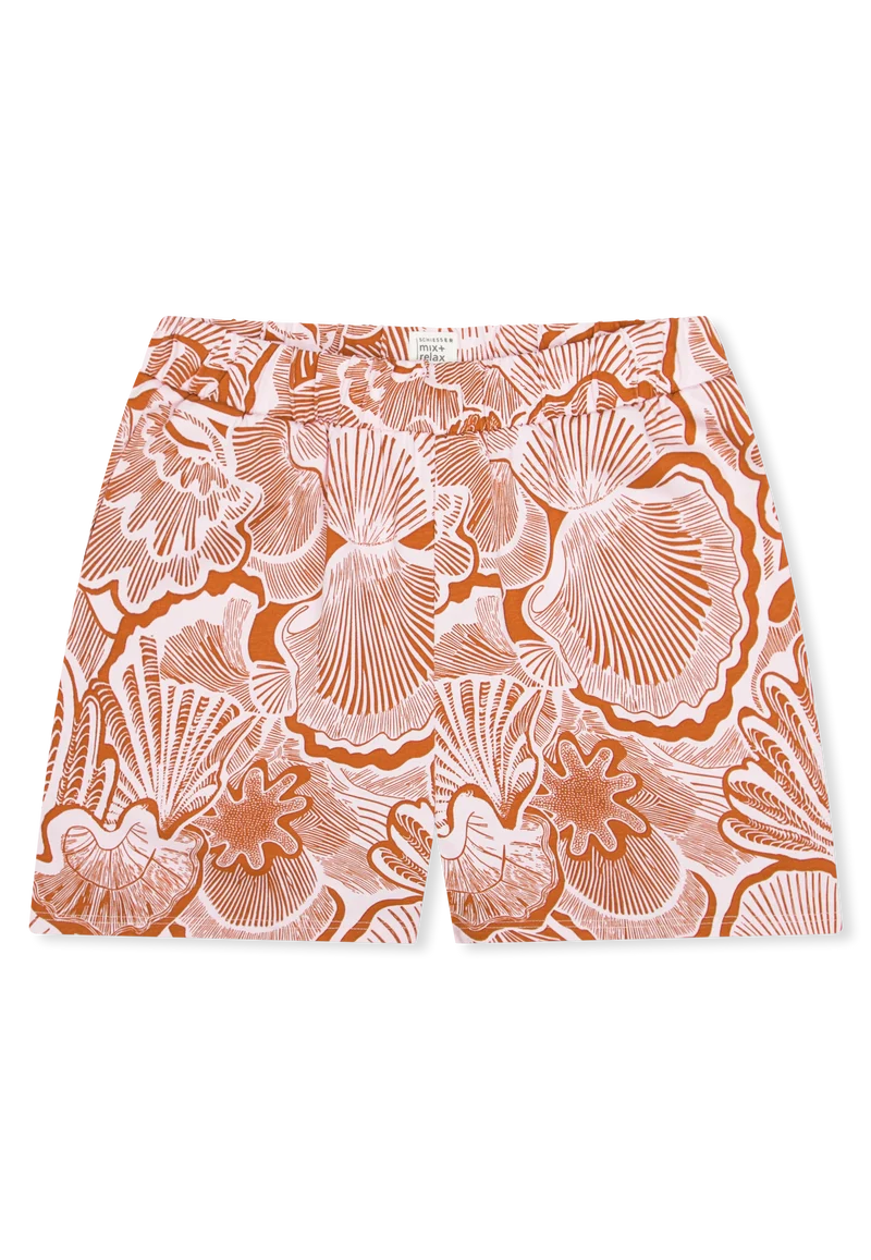 Hose kurz Orange/Weiss gemustert - Mix+Relax