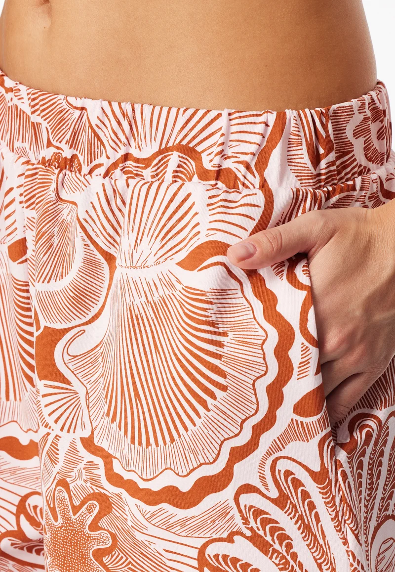 Hose kurz Orange/Weiss gemustert - Mix+Relax
