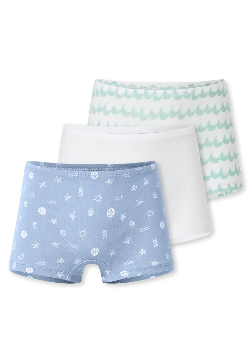 Shorts 3er-Pack Blau/Weiss - 95/5