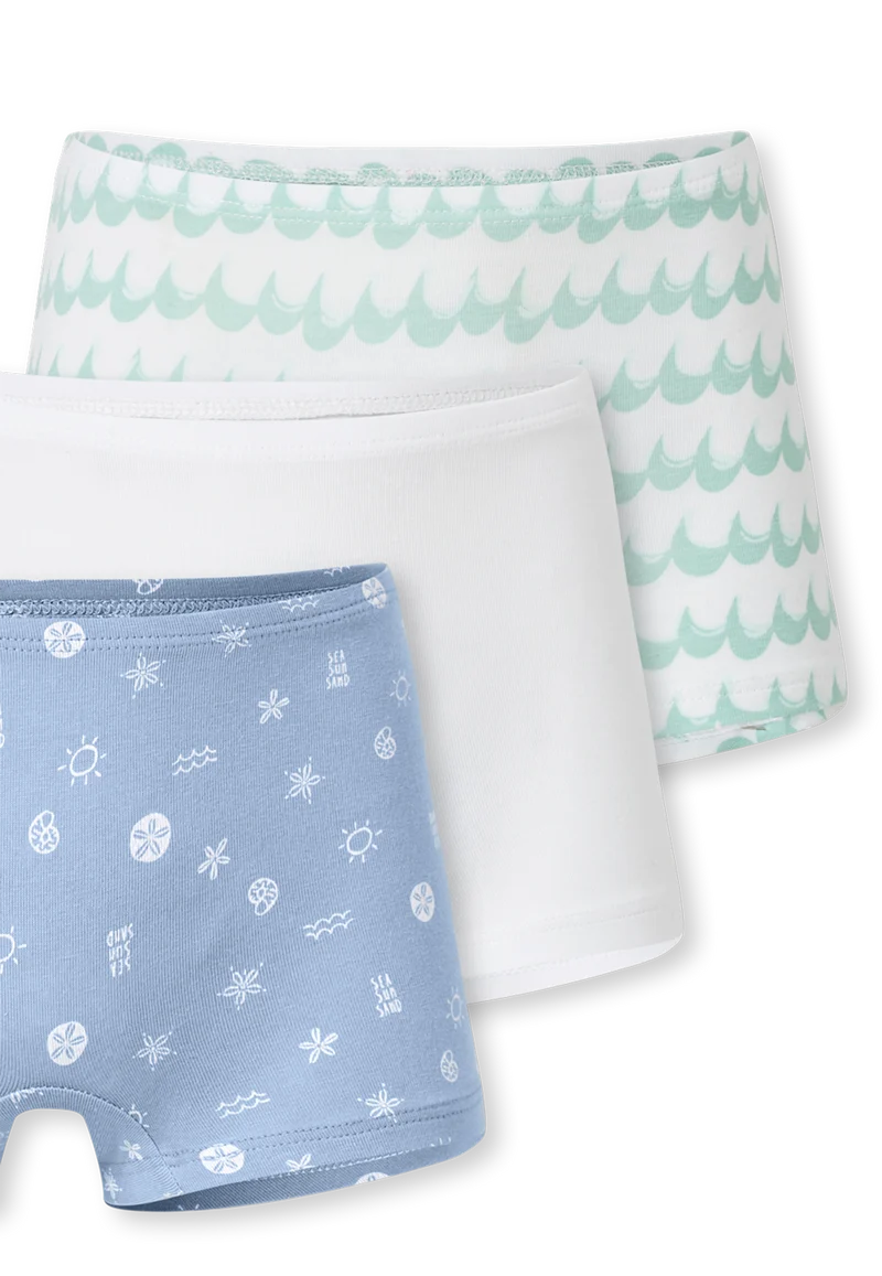 Shorts 3er-Pack Blau/Weiss - 95/5