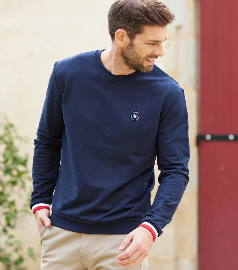 Sweat Homme Supporter Marine - Blason