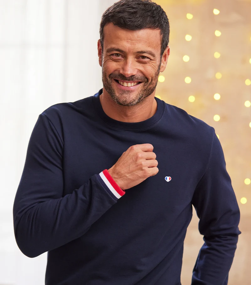 Sweat Homme Supporter Marine - Iconique