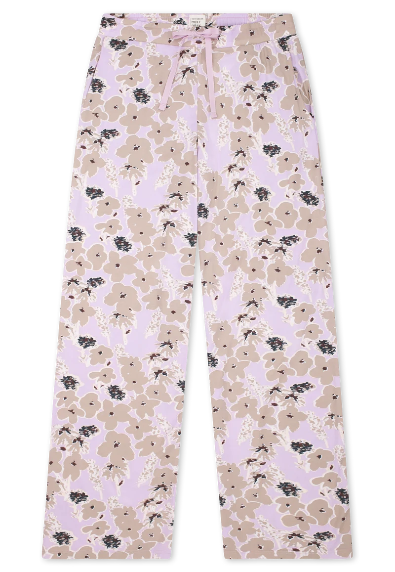 Hose Flieder/Beige gemustert - Mix+Relax