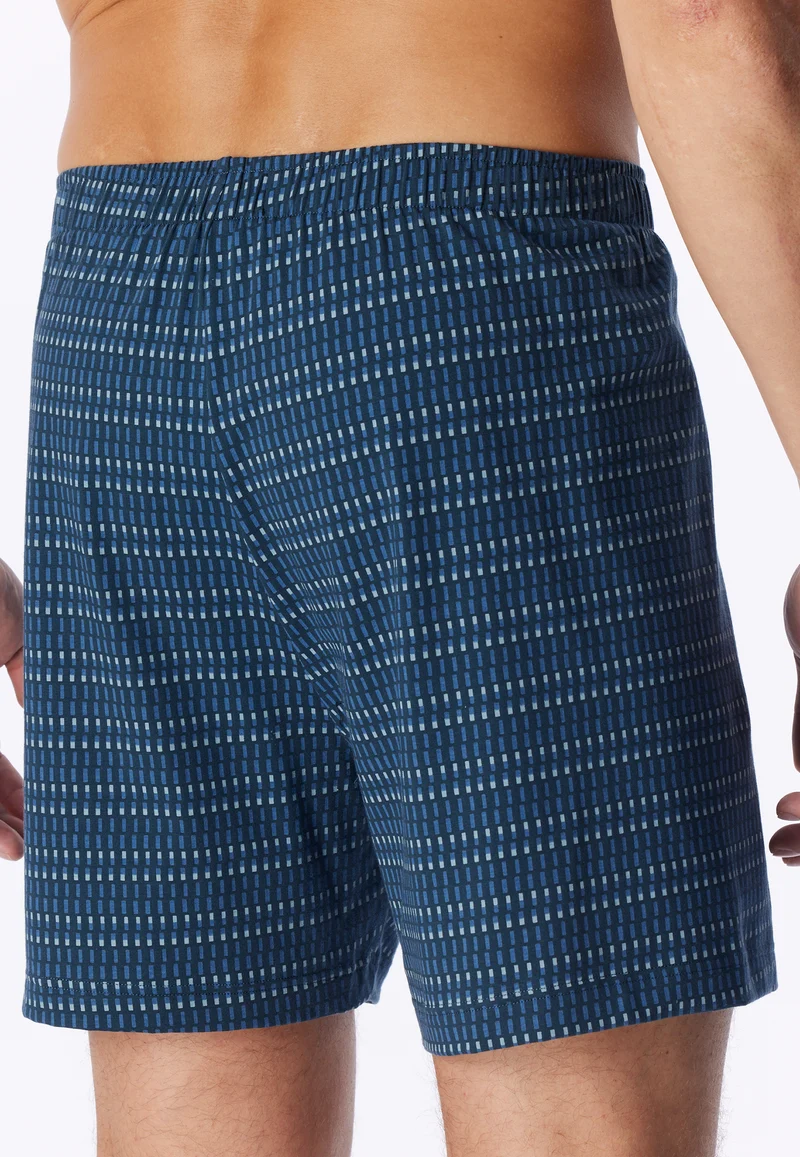 Boxershorts mit Knopfleiste 2er-Pack Blau gemustert - Boxershorts Multipacks