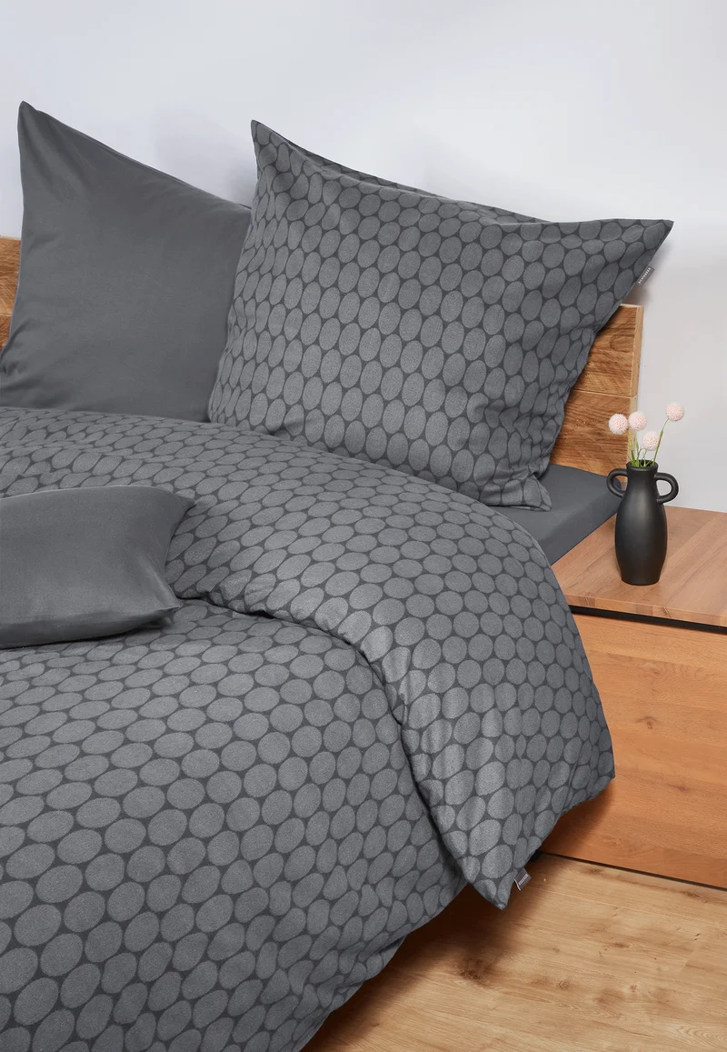 Bettwäscheset 2-teilig Grau gemustert - SCHIESSER Home