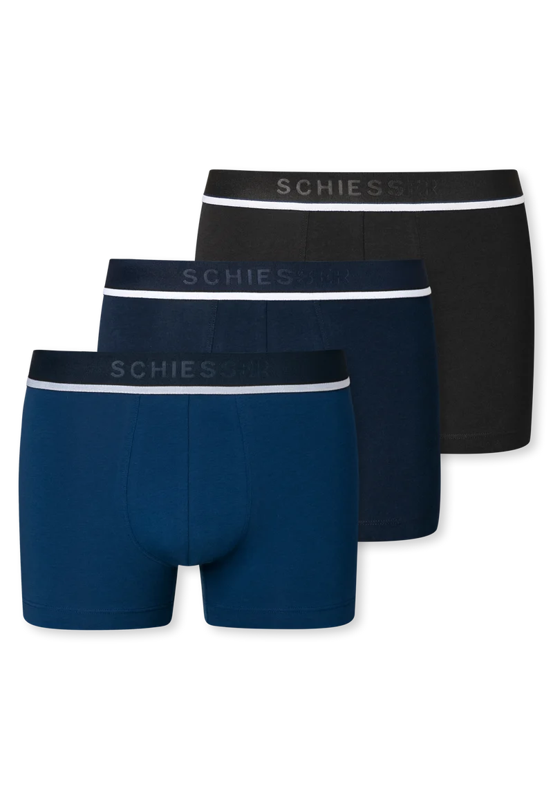 Enge Boxershorts 3er-Pack Blau/Schwarz - 95/5