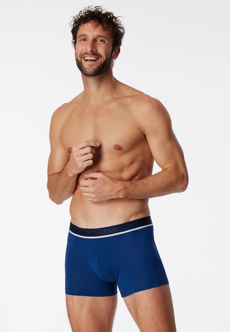 Enge Boxershorts 3er-Pack Blau/Schwarz - 95/5