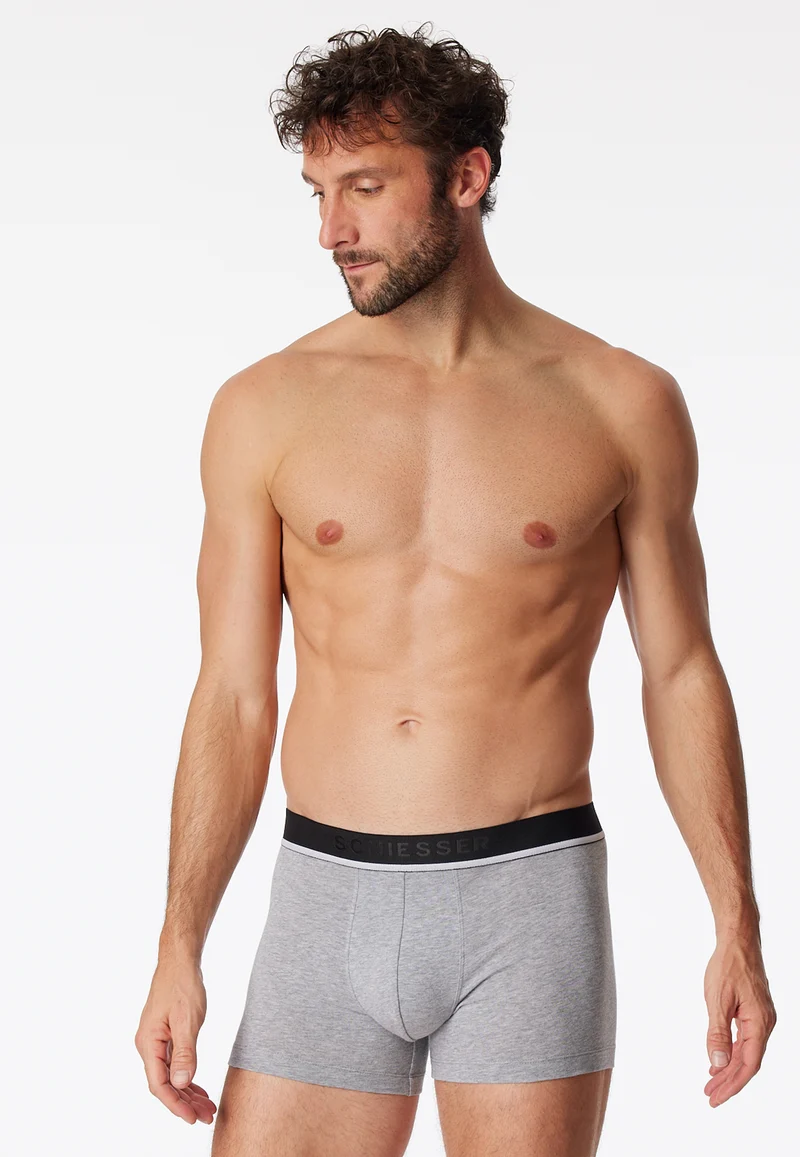 Enge Boxershorts 3er-Pack Grau/Schwarz - 95/5