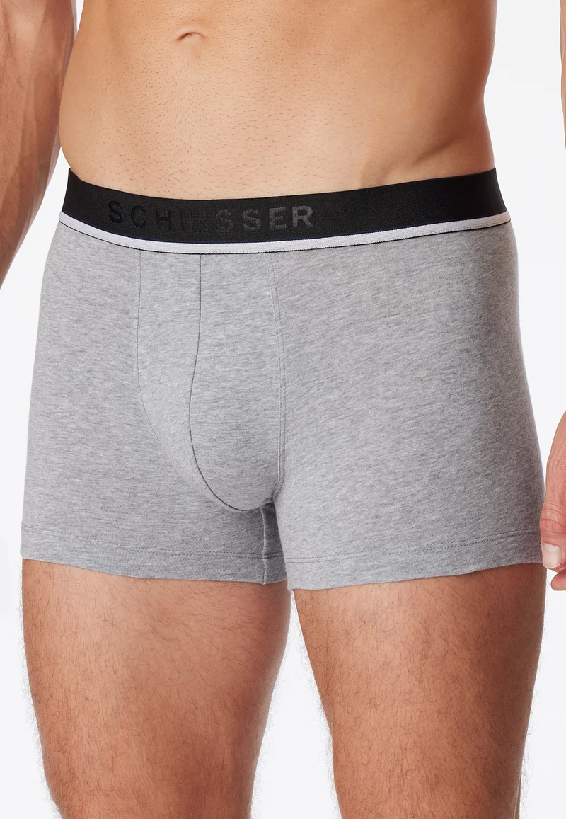 Enge Boxershorts 3er-Pack Grau/Schwarz - 95/5