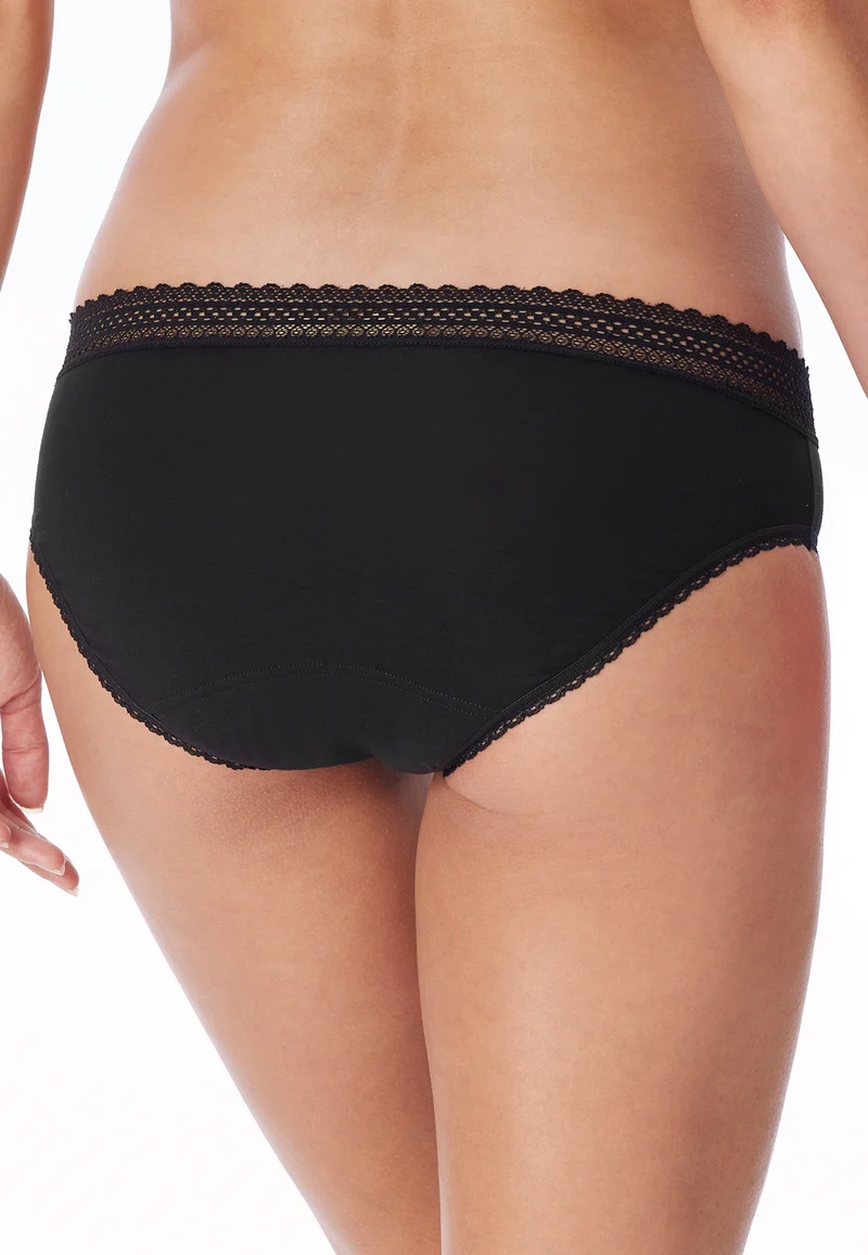 Periodenslip mit Spitze 2er-Pack Schwarz - Secret Care