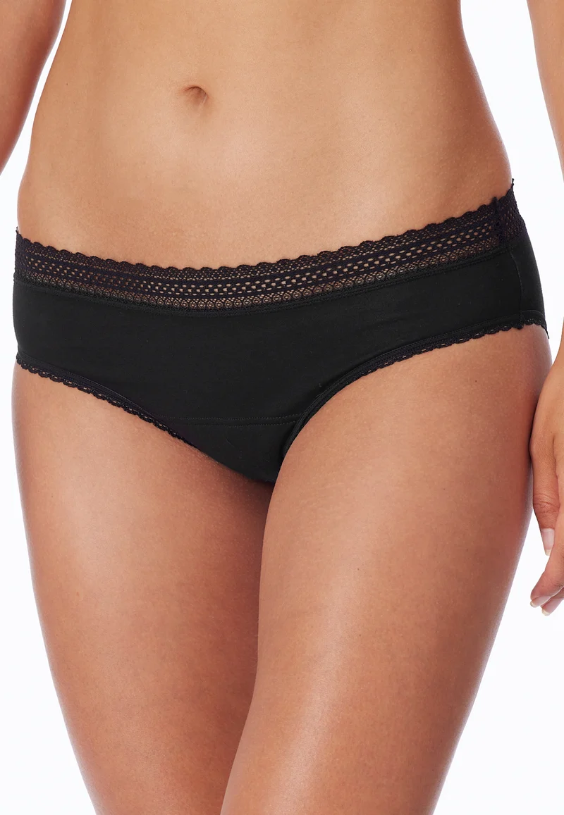 Periodenslip mit Spitze 2er-Pack Schwarz - Secret Care