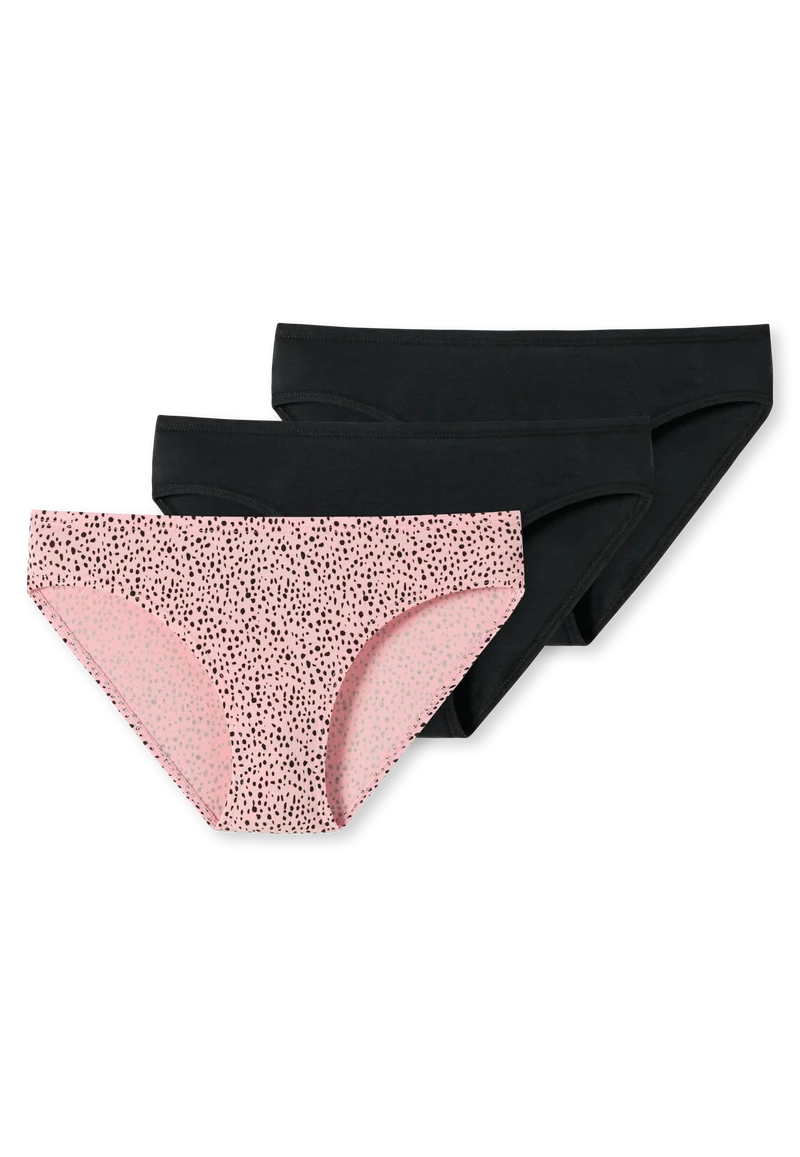 Slip 3er-Pack Schwarz/Rosa - 95/5