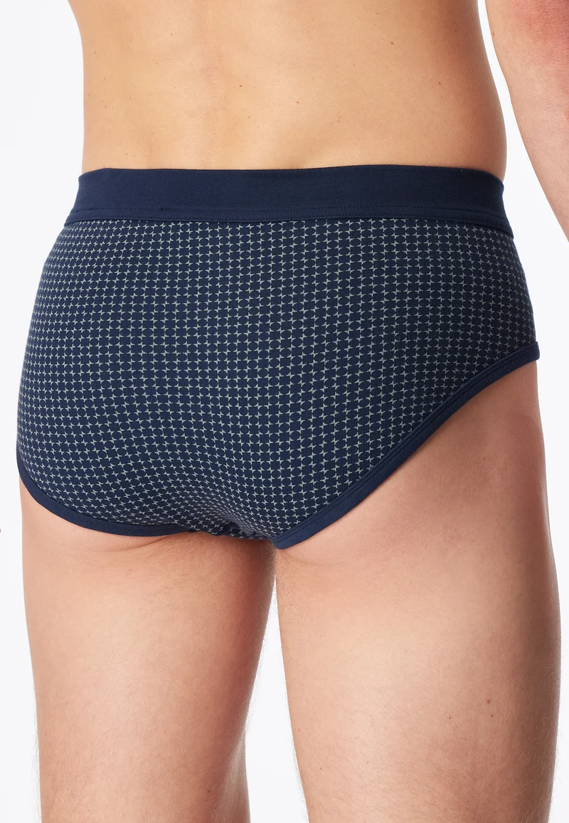 Slip Feinripp mit Eingriff 2er-Pack Dunkelblau gemustert - Original Classics