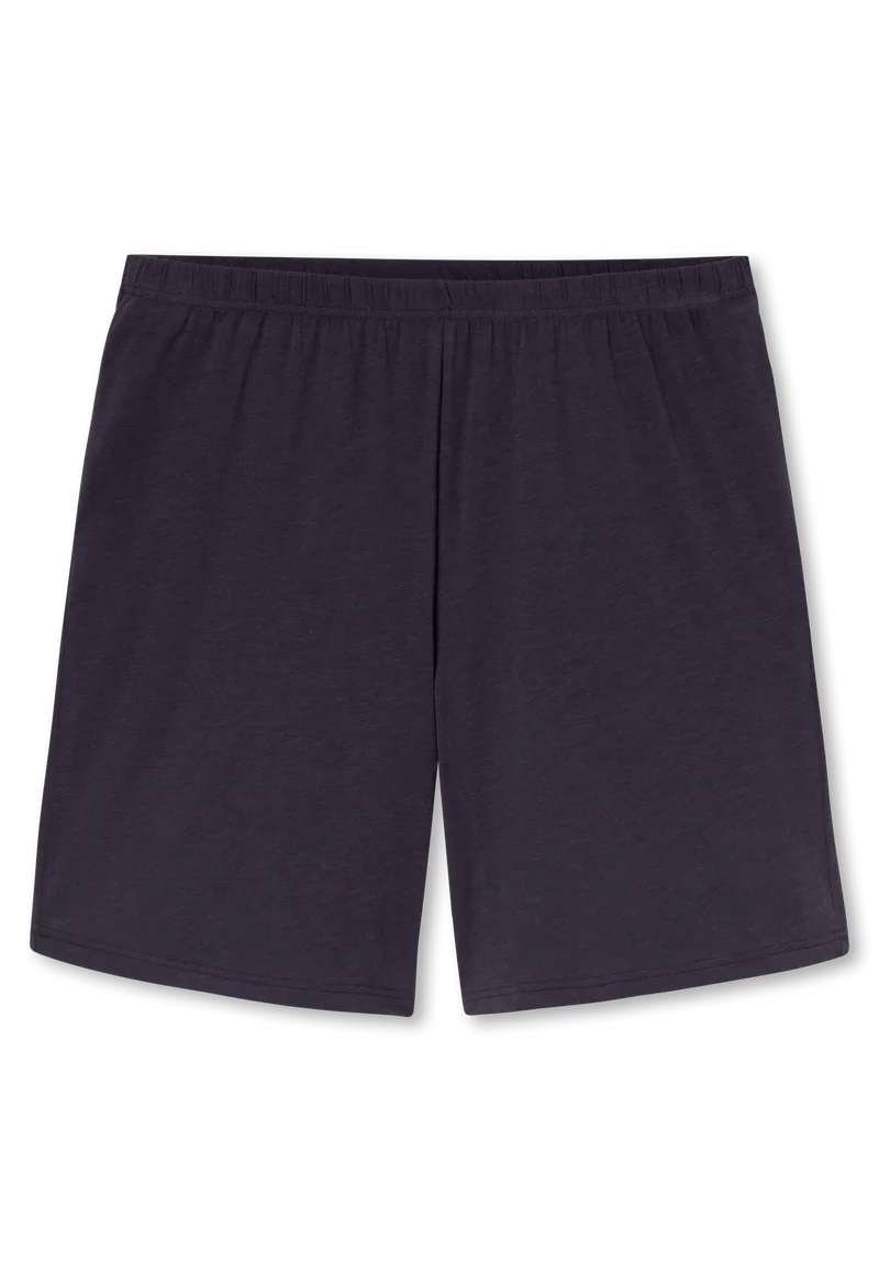 Schlafanzug kurz Anthrazit gestreift - Long Life Soft