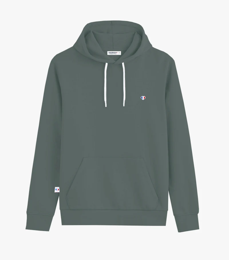 Sweat à capuche Homme Sauge - Iconique
