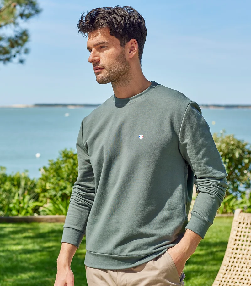 Sweat Homme Sauge - Iconique