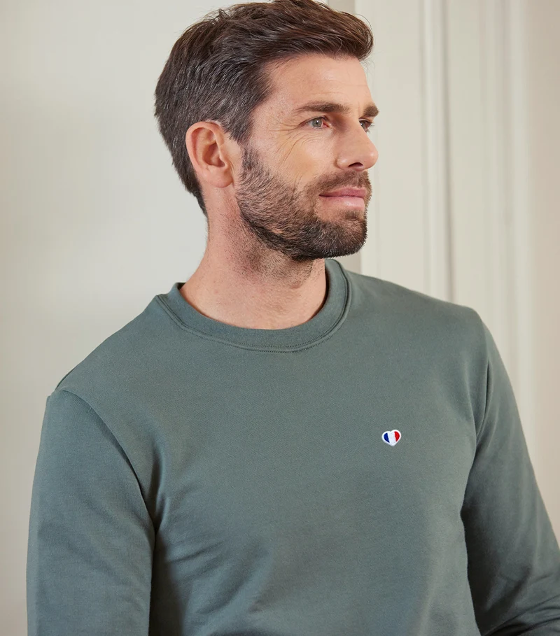 Sweat Homme Sauge - Iconique