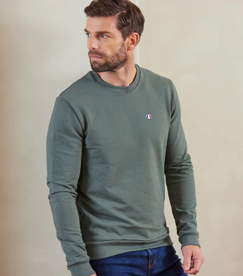 Sweat Homme Sauge - Iconique