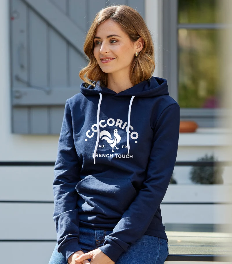 Sweat à capuche Femme Marine - Coq Français