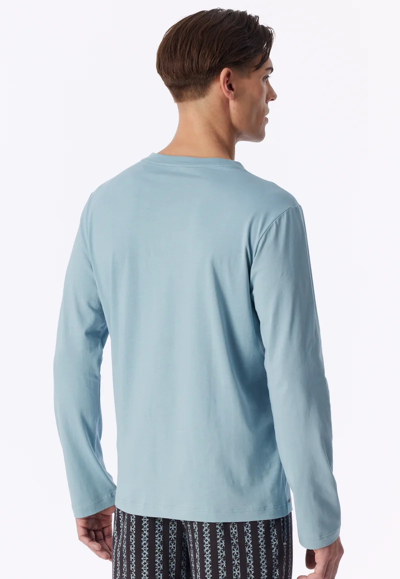 Shirt V-Ausschnitt Blau - Mix+Relax