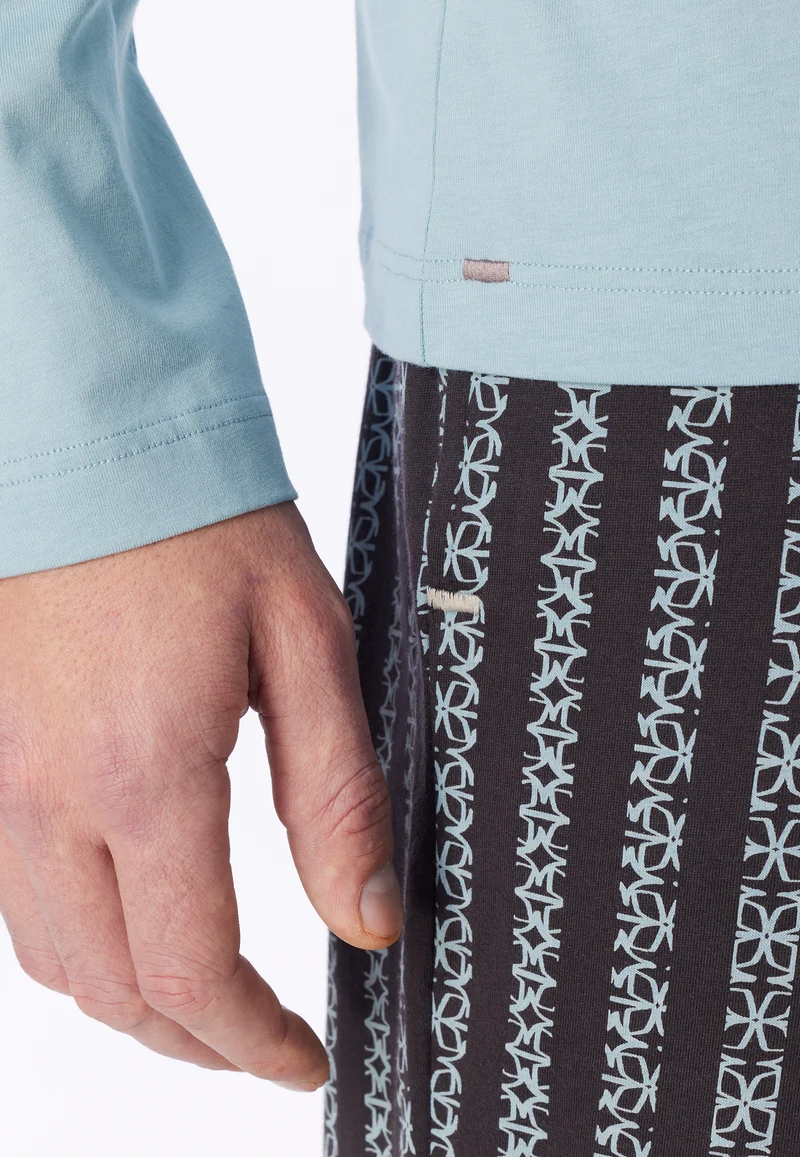 Shirt V-Ausschnitt Blau - Mix+Relax