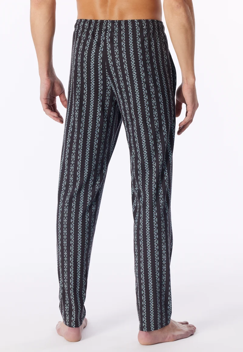 Hose Anthrazit/Blau gemustert - Mix+Relax