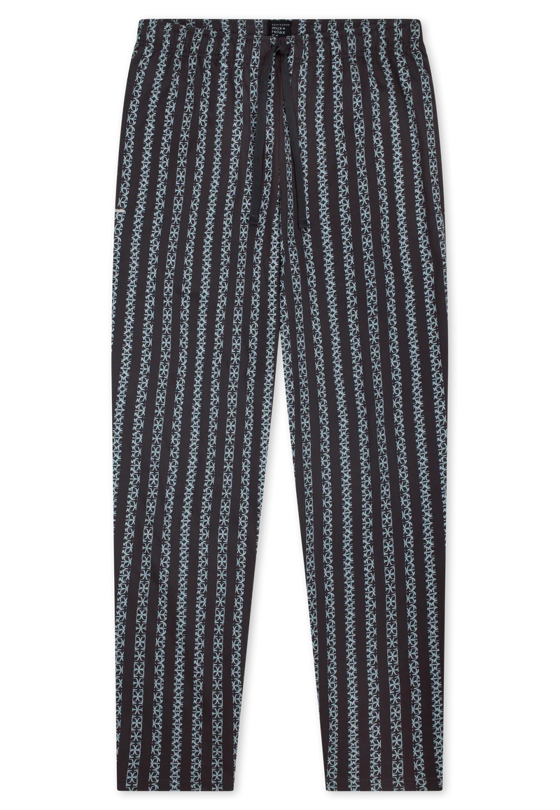 Hose Anthrazit/Blau gemustert - Mix+Relax