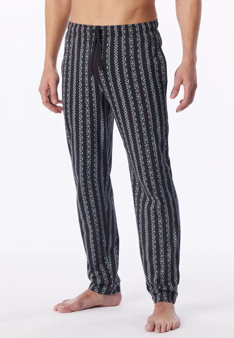 Hose Anthrazit/Blau gemustert - Mix+Relax