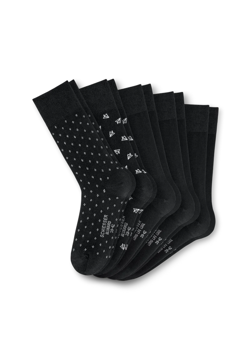 Socken Herren 5er-Pack Schwarz - Bluebird