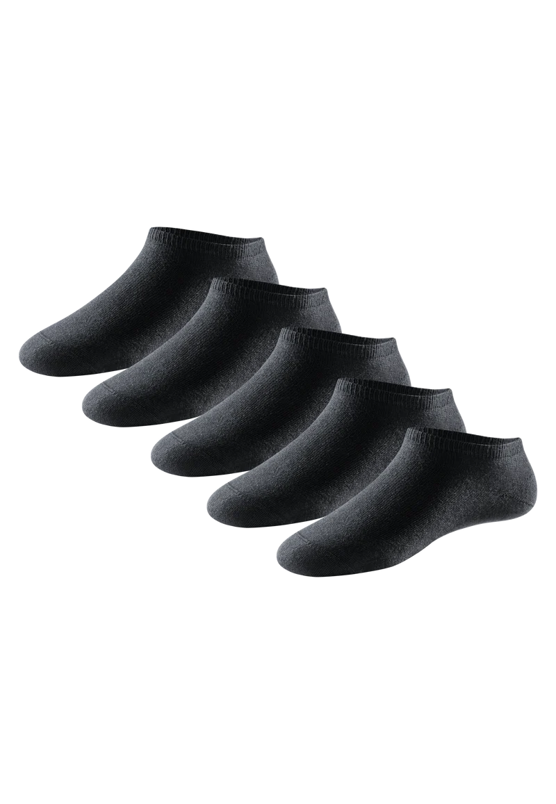 Socken Damen 5er-Pack Schwarz - Bluebird