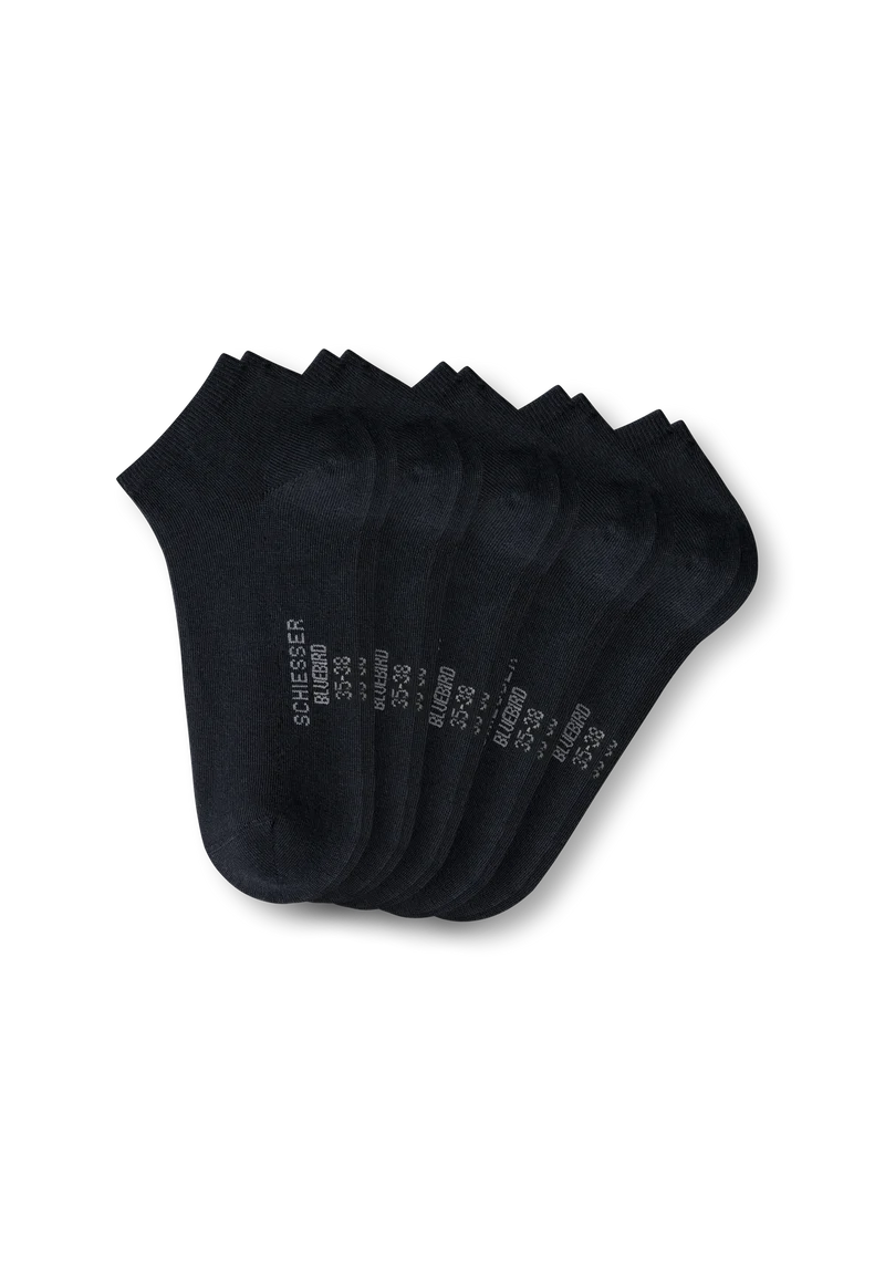 Socken Damen 5er-Pack Schwarz - Bluebird