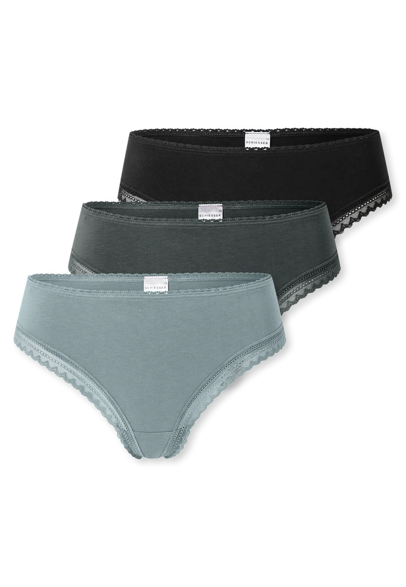 Brazilian Slip mit Spitze 3er-Pack Bunt - Modern Multipacks